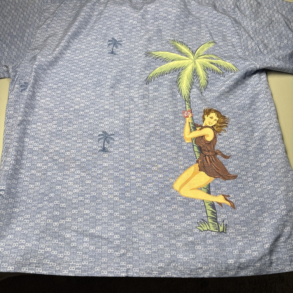 Tommy Bahama Shirt Mens M Relax Hula Girl Hawaiian Floral Beach Golf 100% Silk